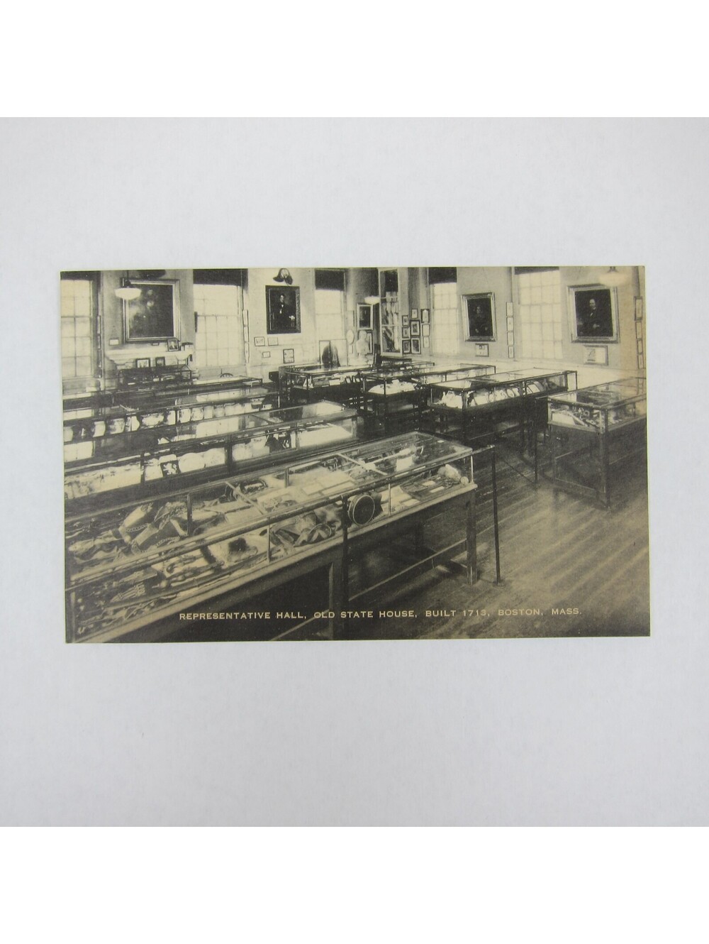 Postcard Boston Representative Hall State House Photo Vintage 1940s Litho Print